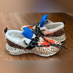 Steve Madden Chunky Platform Sneakers 7.5 Animal Print Colorblock Y2K